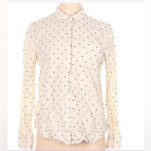 Sezane ivory button down shirt